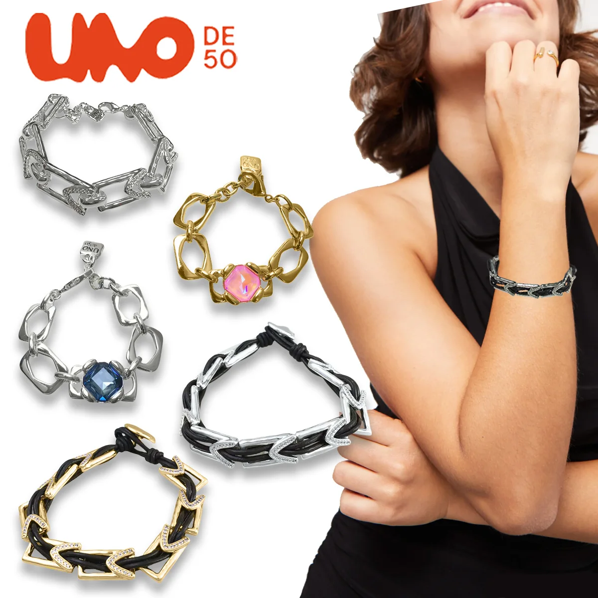 

UNODE50 Bracelet Light luxury niche couple bracelet, high-end fashion, suitable for wearing at parties
