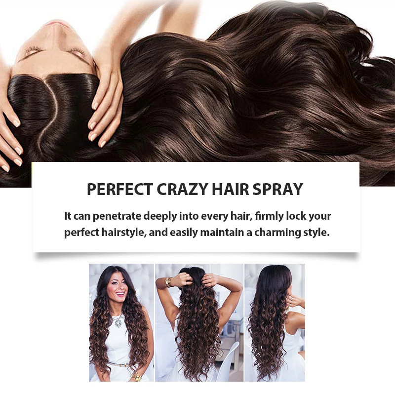 EELHOE Fluffy Volumising Hair Spray, Long Lasting Firm Hold Dry Hair Spray, Oil Control Anti Frizz Hair Thickening Refreshing No
