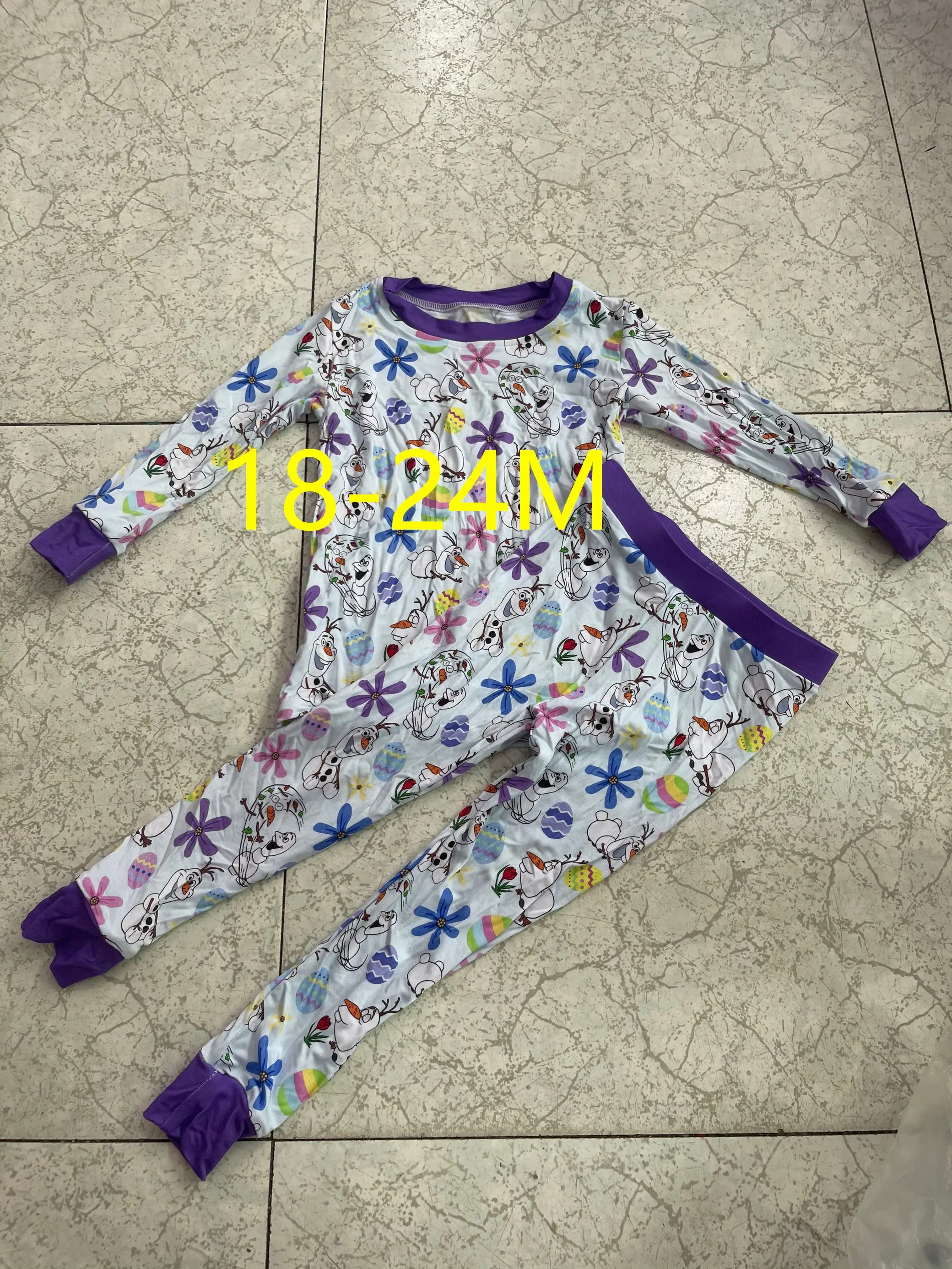 18-24M Baby Underwear Suit Children\'s Wear Home Clothes 2 Piece Set Toddler Boys Girls Long Sleeved Tops + Pants BAMBOO Pajamas