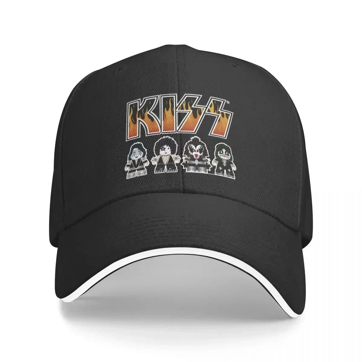 

New Kiss Band Logo Characters Baseball Caps Hip Hop Sandwich Cap Unisex Style Adjustable Dad Hat Outdoor