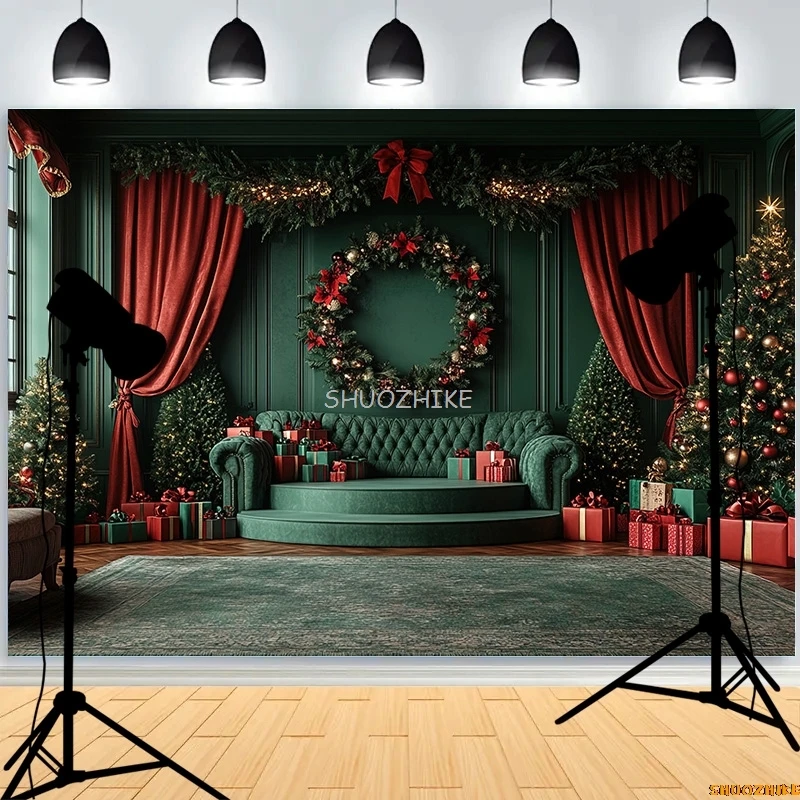Christmas day Photography Backdrops Props Stage Black Friday Happy New Year Decorations Family Holiday Party Background DC-03