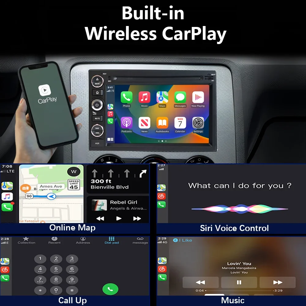 Car Head Unit For Ford Focus 500 F150 Fusion Explorer Edge Escape Expedition Taurus Android Carplay Upgrade Models Autoradio GPS