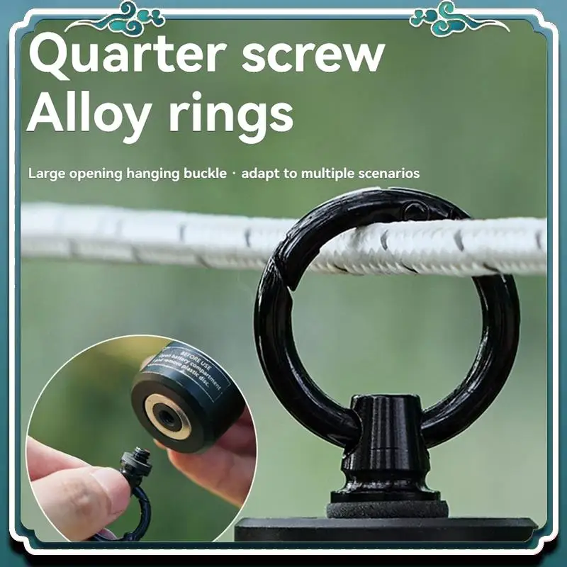 Reliable Portable Lamp Hanging Hook With Large Opening Camping Lamp Fixture Hook Multi-Functional Tent Flashlight Ring