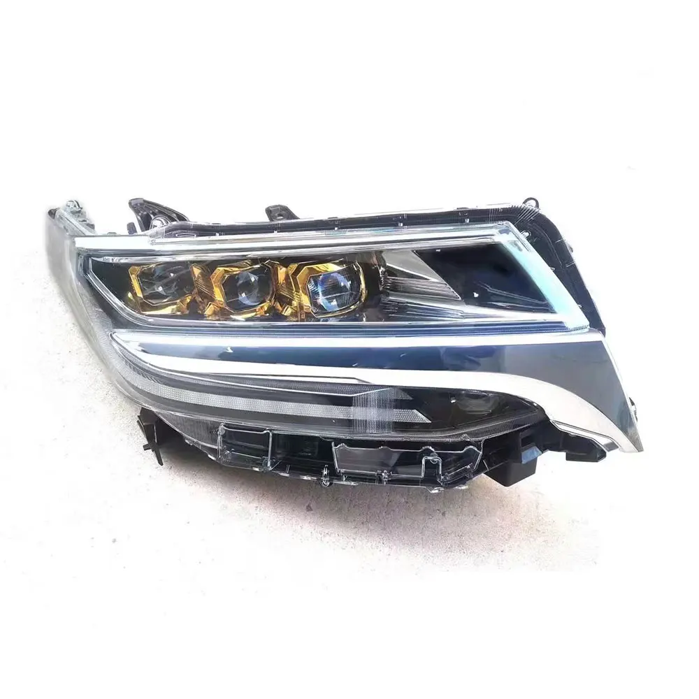 

For High Quality 3 Lens LED Headlight For Toyota 30 35 Alphard 2015-2022 Modification Upgrade Replacement LED Headlight Gold Sty