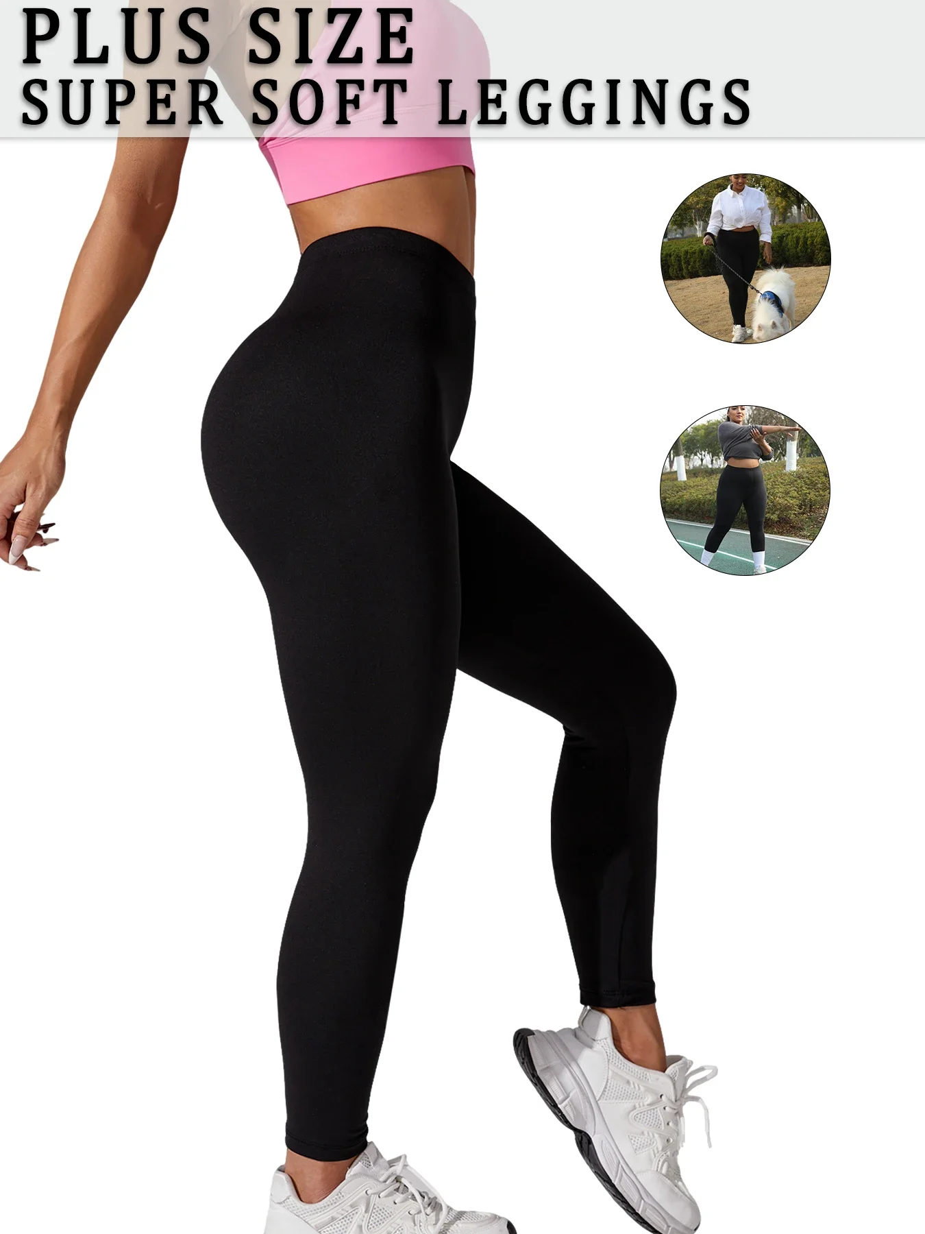 Plus Size Super Soft Sport Leggings For Women No See Through Workout Running Yoga Athletic Leggings RUNNING