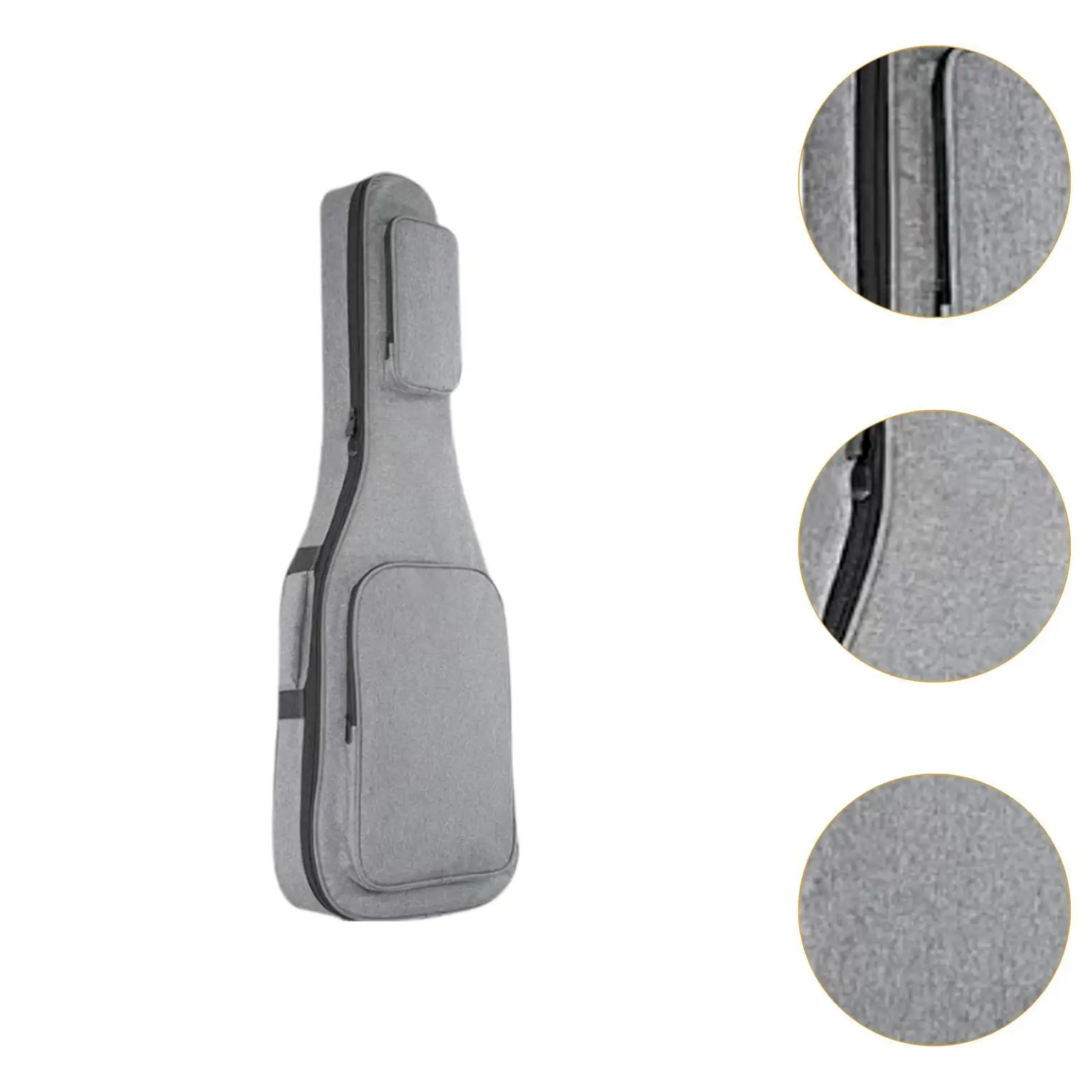 Сумка для гитары с регулируемыми плечевыми ремнями Футляр для переноски акустической гитары серого цвета