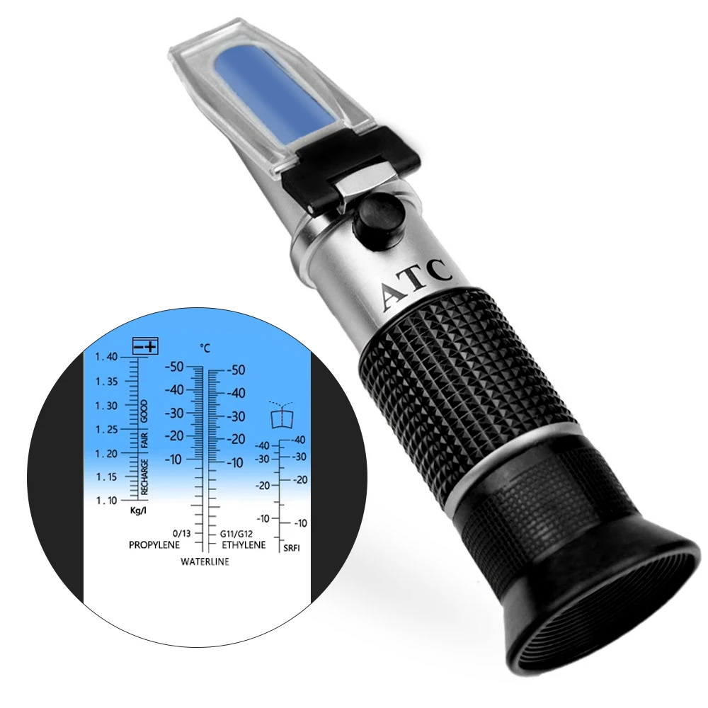 4 in 1 Car Antifreez Refractometer Gauge Automotive Battery Fluid Engine Coolant Glass Freezing Point Water Tester