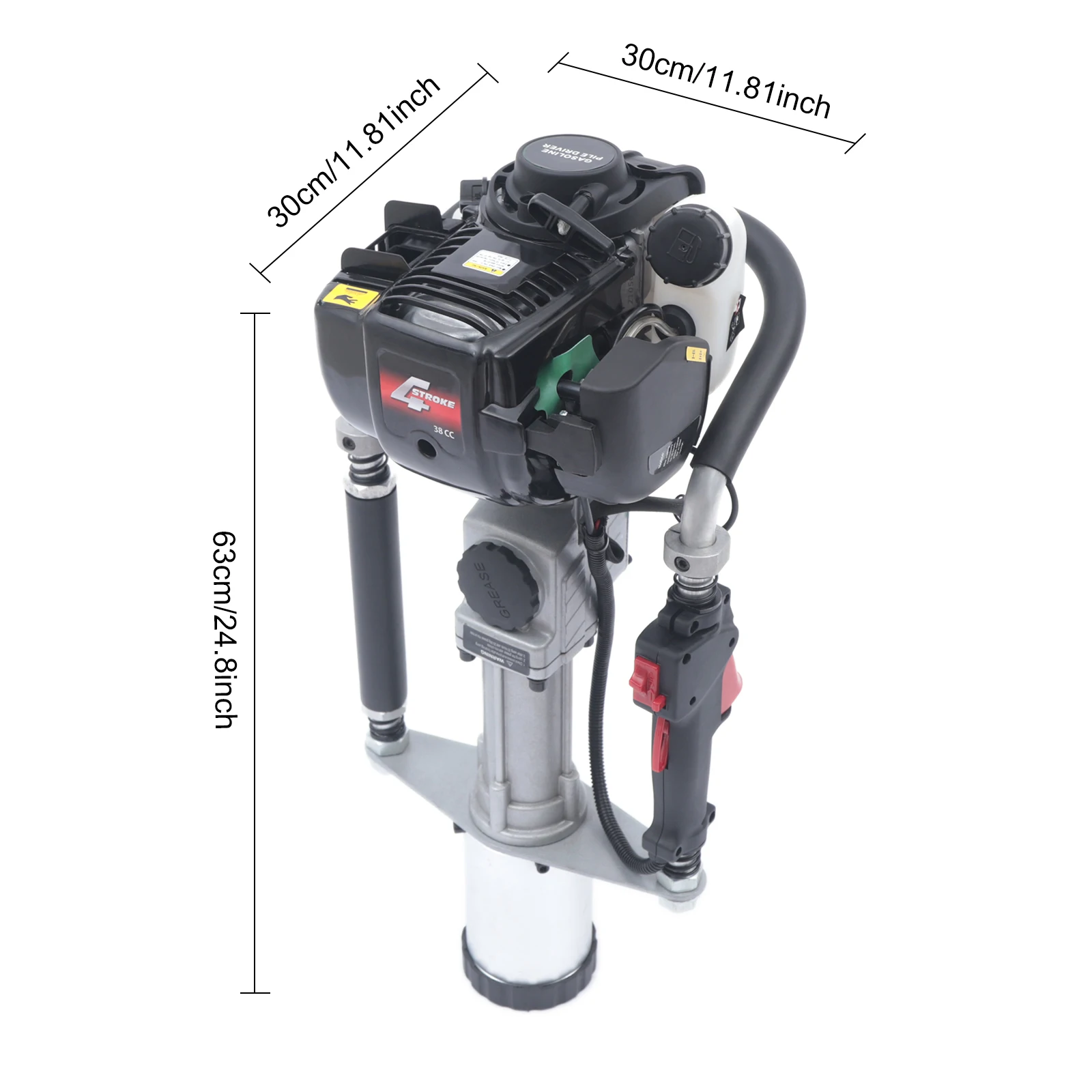 Imagem -03 - T-post Gás Powered Fence Pile Driver Push Motor a Gasolina Heavy Duty Stroke