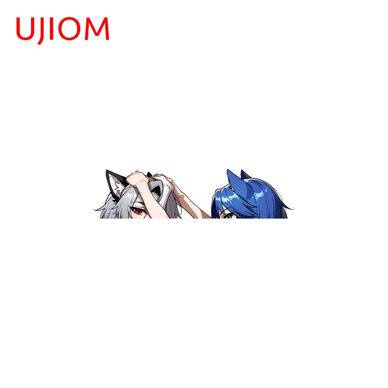 UJIOM Hotwife Furry Loona Wall Sticker Table Cupboard Fashion Personality Sunscreen Adhesive Decal Amusing Game Room Decoration