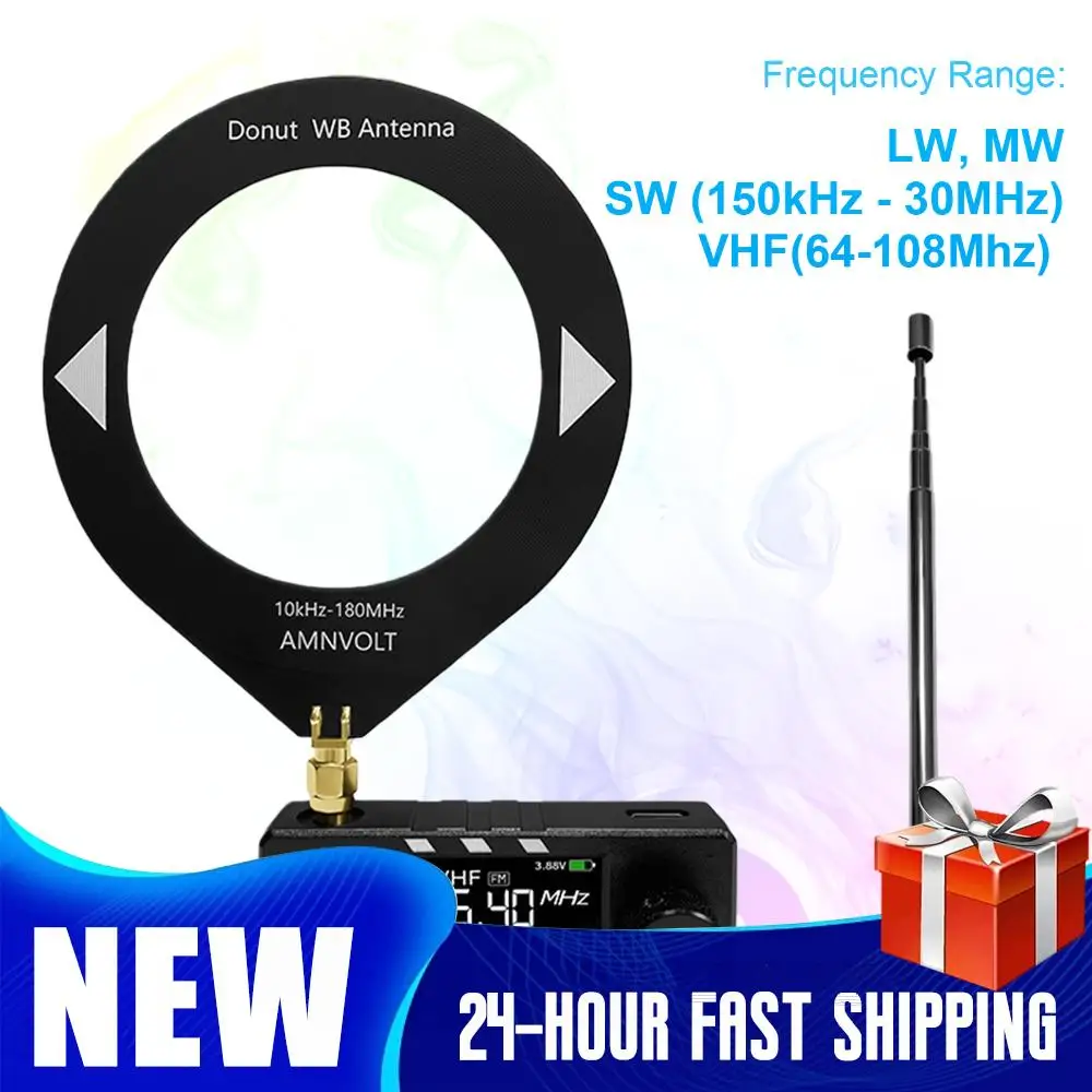 AMNVOLT V4 ATS MINI Radio with Headphone Amplifier Full-Band DSP Radio Portable AM FM Radio Receiver   FM AM SSB LSB USB Radio