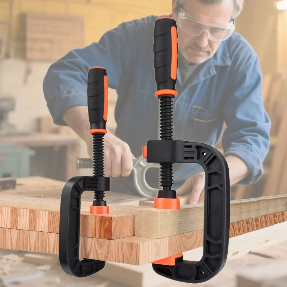 

Engineering Plastic Woodworking Clamp Lightweight Design Reinforced Plastic Nylon C-Clamp Quick Release Multifunctional
