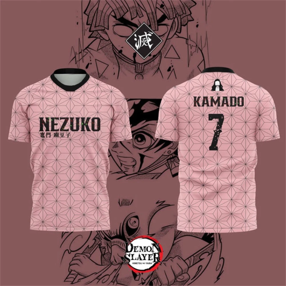 

2025 New NEZUKO Demon Slayer Print Jersey Men Women Summer Leisure Fashion Anime 3D Printed Short Sleeve Role Playing Clothing