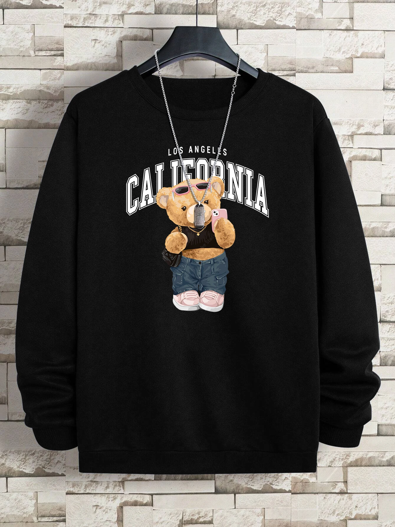 Doll Bear Photography Men Sweatshirt Simple Fleece Autumn PulloverStreet Crewneck Hoodie Hipster Oversize Tops