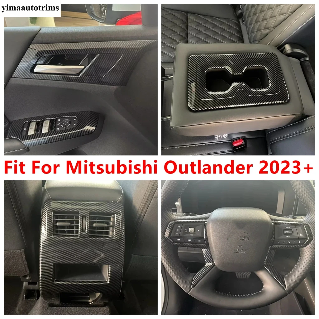 

Steering Wheel / Handle Bowl / Water Cup / Rear Armrest Box AC Outlet Cover Trim Accessories For Mitsubishi Outlander 2023 2024