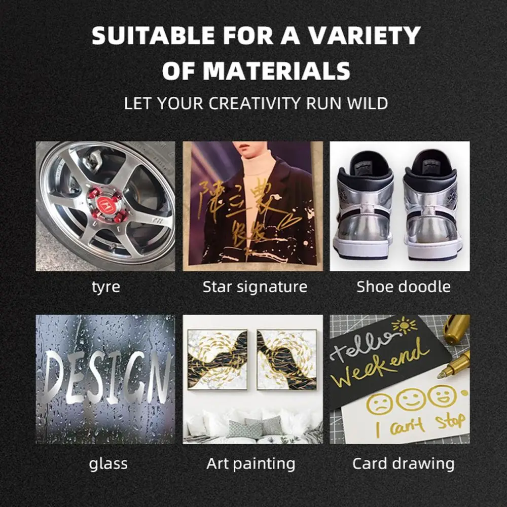 

Ink Is Shiny Metallic Marker Pens Long-lasting Not Fade Paint Marker Pens Reusable Persistent Resin Mold Pen Children Gift