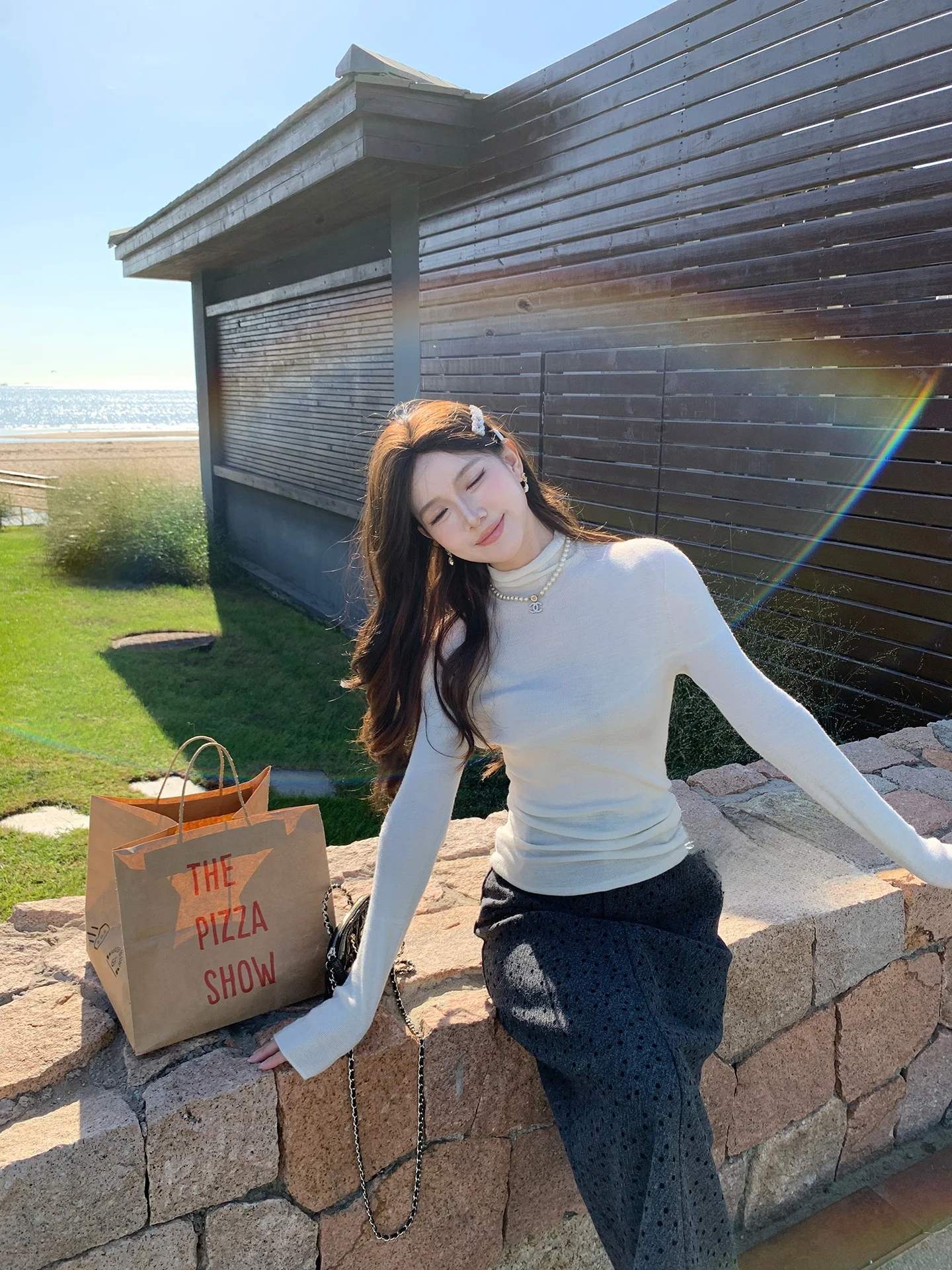 

Женский шерстяной вязаный свитер DbyDoi: базовый, приталенный, универсальный, для повседневной носки, с длинным рукавом, зимний, модный