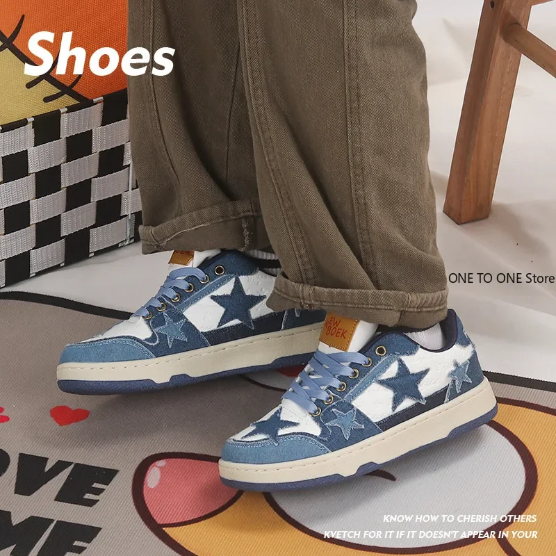 Women Shoes For Men Tennis Retro Y2K Star Punk Hip-hop Skateboard Shoes Fashion Male Sneakers Couples Outdoor Sports Casual Shoe