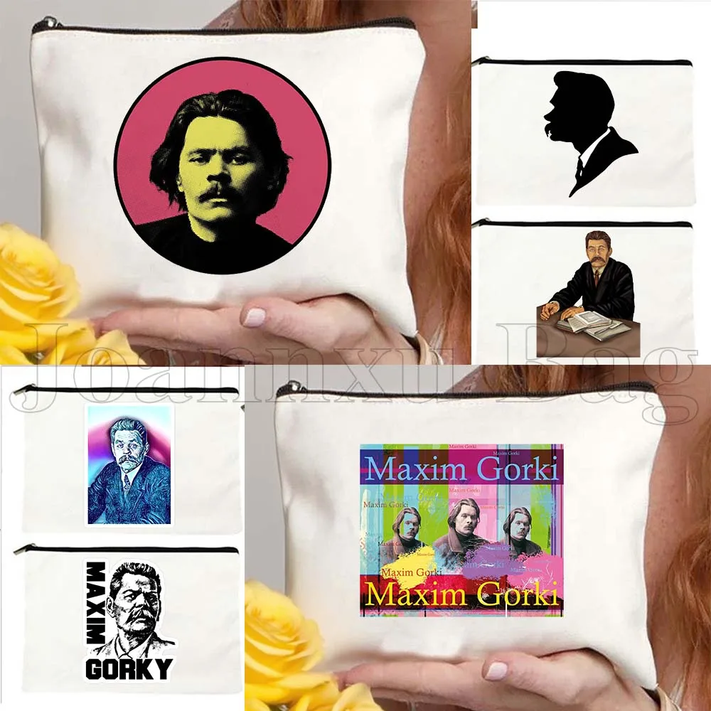 

Love Maxim Gorki Portrait Gorky Russian Writer Quotes Books Gifts Lipstick Cosmetic Makeup Toilet Bags Pencil Case Zipper Pouch