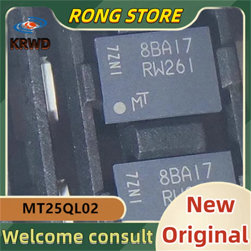 2PCS RW261 New and Original  MT25QL02GCBB8E12-0SIT MT25QL02GCBB8E12 MT25QL02 BGA-24