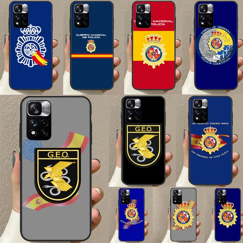 Spain National Police logo For Redmi 10 9C 10C 12C Cover For Xiaomi Redmi Note 12 Pro 10 9 8 11 Pro 9S 10S 11S 12S Case
