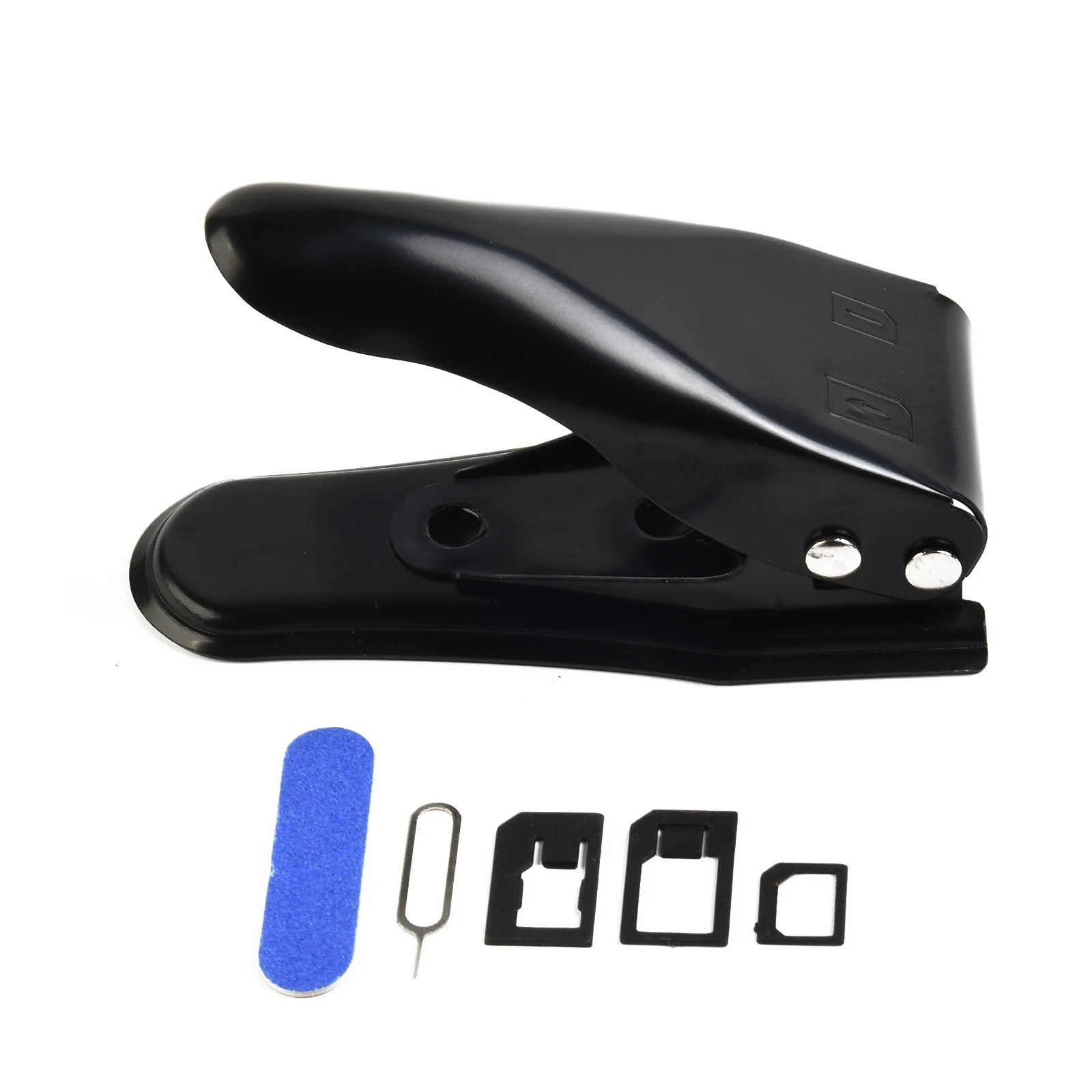 2023 Brand New Sim Card Cutter Adapter Alloy Steel Black Correct Cut Cutting Tool Dual Eject Pin Multifunction