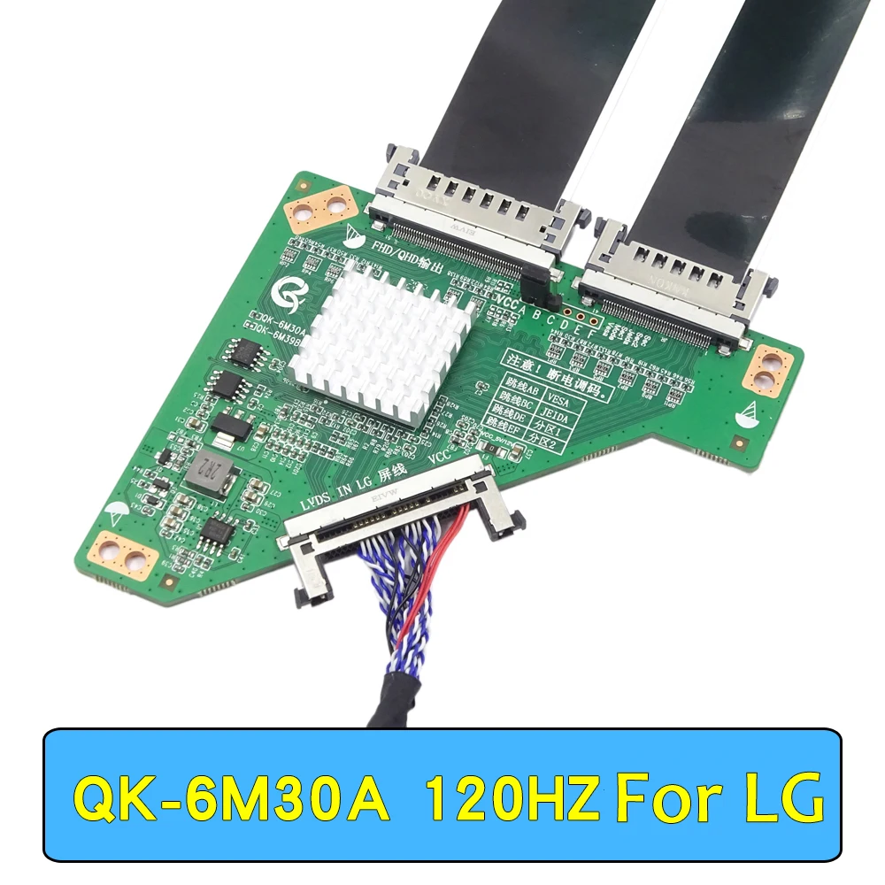 

Universal LCD LED screen 60HZ to 120HZ TURN board QK-6M30B PL.MS6M30K.1 with screen cable for SCREEN QK-6M30A For LG Samsung