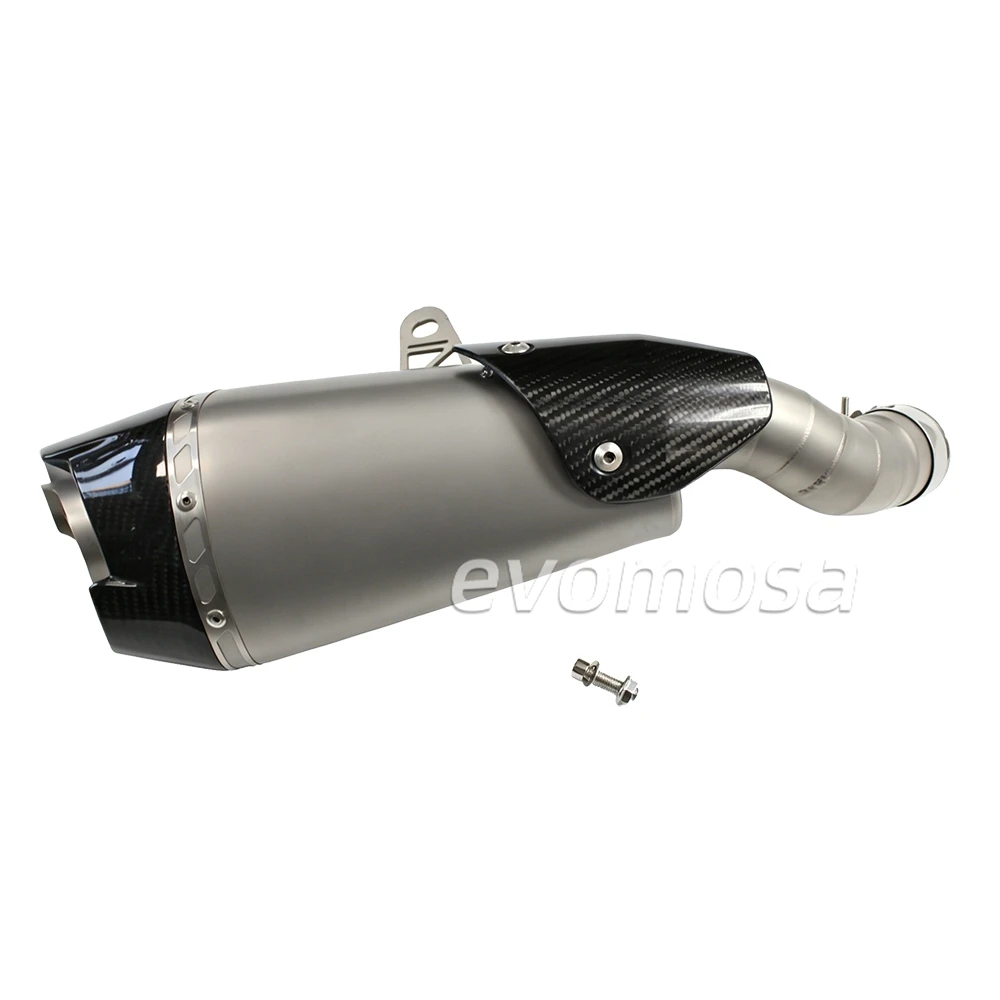 Motorcycle Exhaust Muffler Escape Systems Tube Header Front Link Pipe Slip On For Kawasaki Z900 2017-2021 for Alpha AT2 zx4r zx4