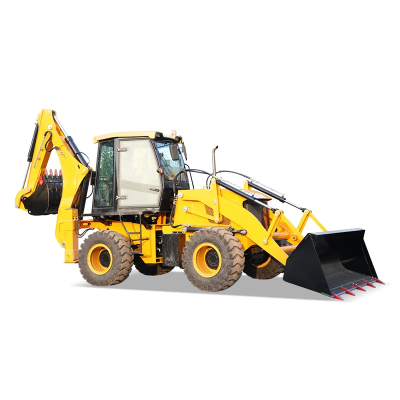 Maquinaria agrícola de construcción, excavadora cargadora multifuncional
