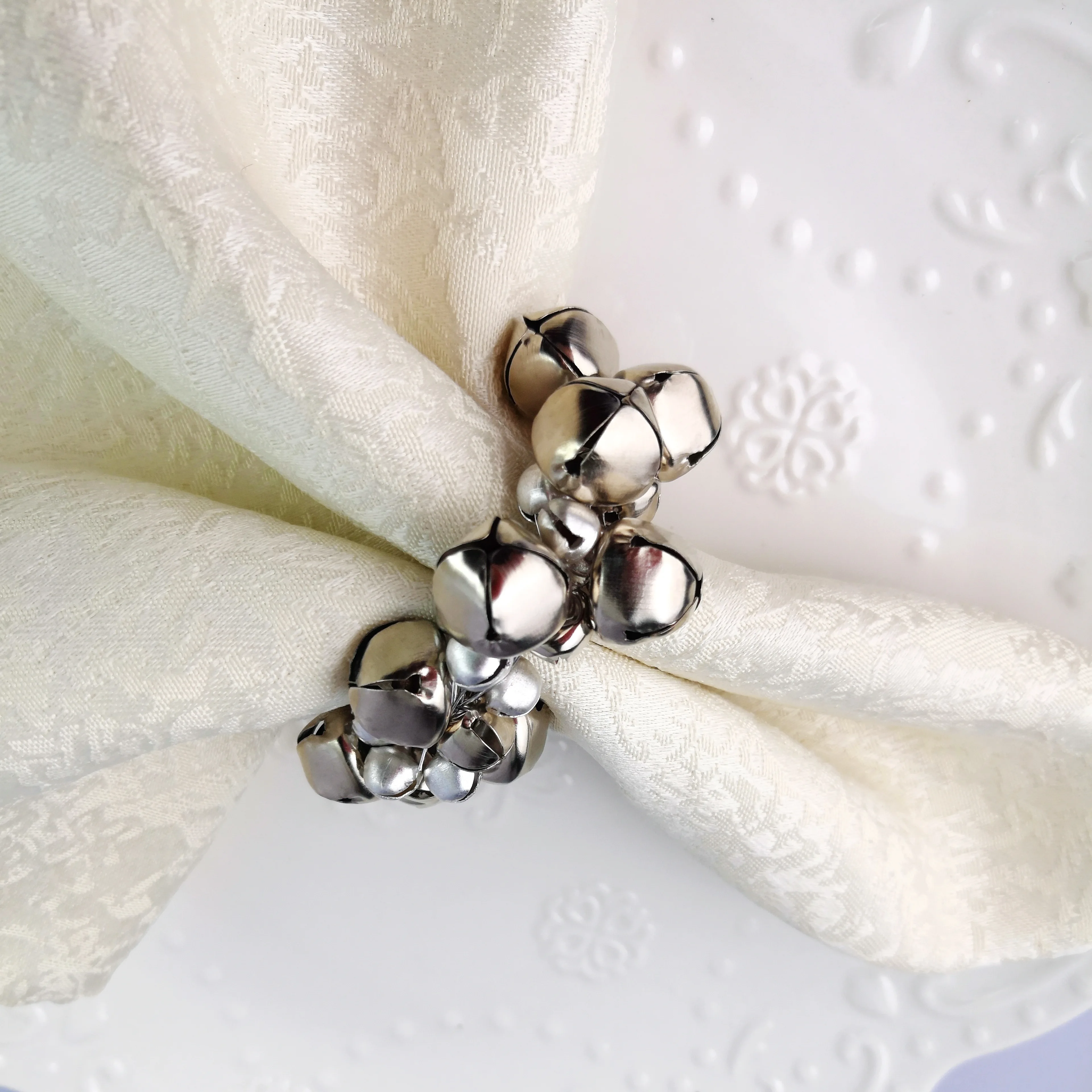 

Free Shipping Jingle Bell Napkin Ring 12 Pcs New Design Qn22031501