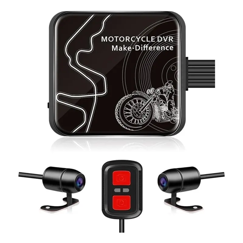Durable Motorcycle Dash Cam Front And Rear Dual 1080P G-Sensor Loop Recording Camera With Wifi App Control And Waterproof Design