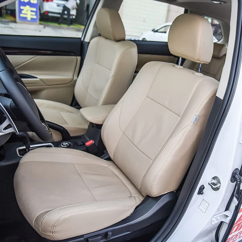 Specific for Mitsubishi Outlander Custom Fit Car Seat Covers Accessories 6 Seats 7 Seats 8 Seats Full Set Top Quality Leather