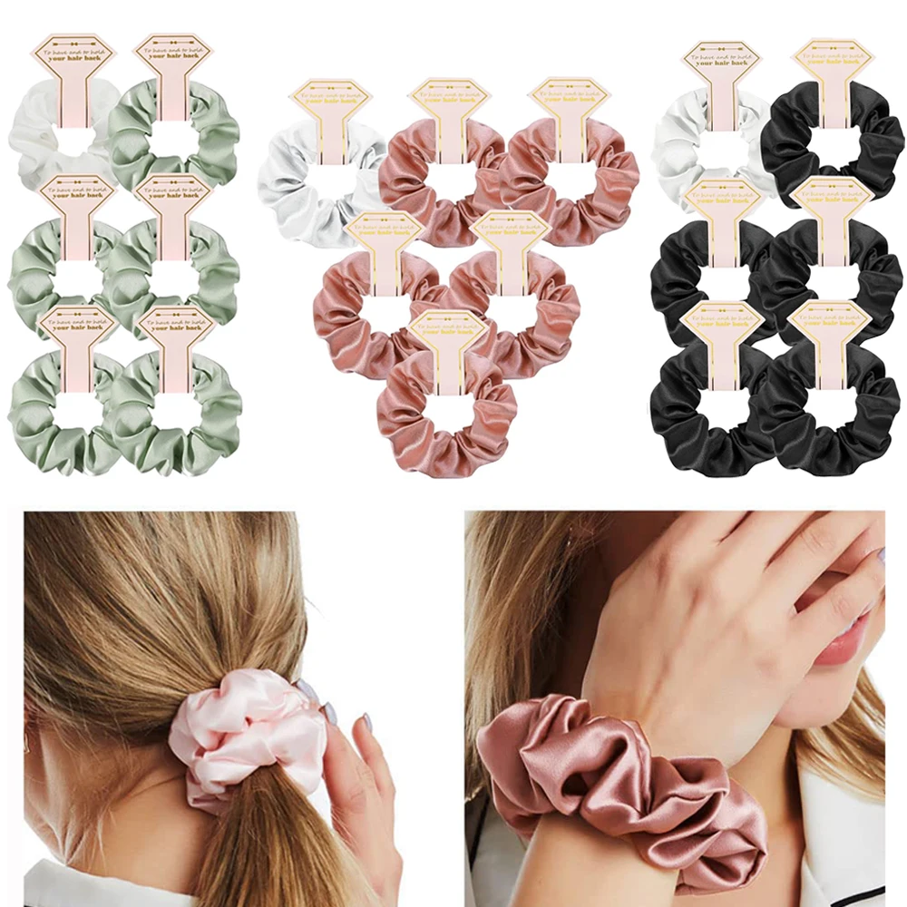 Scrunchies Bridesmaid Gifts Hair Band Ties Hen Party Wedding Souvenir Hair Accessorie Bachelorette Party Bridal Shower Supplies