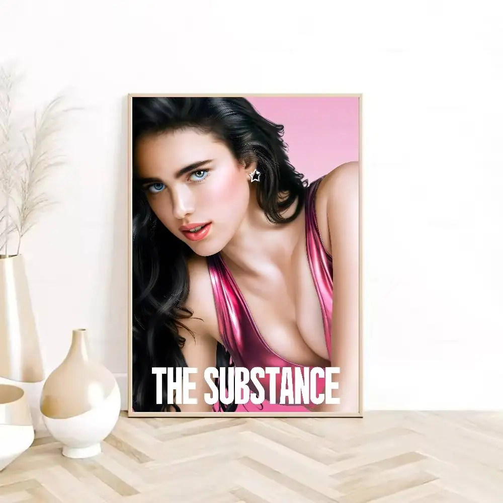 فيلم رعب Sattire The Movie 2024 SUBSTANCE ملصق HD جدار لزج مقاوم للماء غرفة المعيشة المنزلية غرفة النوم شريط النوم الجمالي