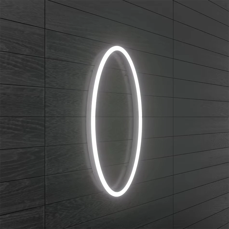 Creative Linear Profile Elliptical Ring Led Wall Light Surface Mounted Customization for Lobby Villa Hallway Building Lighting