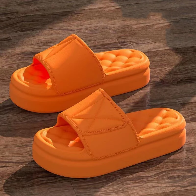 New female summer couple indoor home non-slip summer thick soled home bath slippers woman