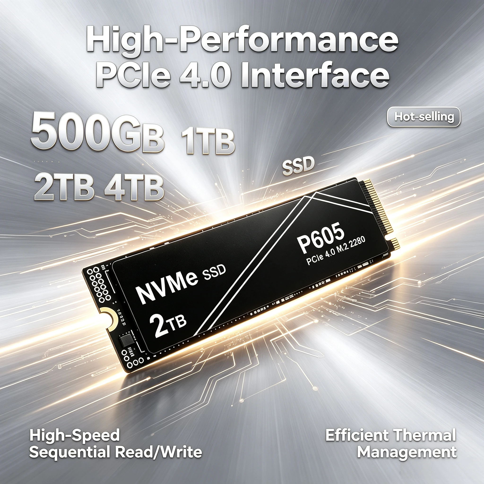 NEW 500GB 1TB 2TB 4TB P605 PCIe NVMe Gen SSD High Speed Internal for Gaming Laptops Desktops PS5 Upgrade Pro Max System