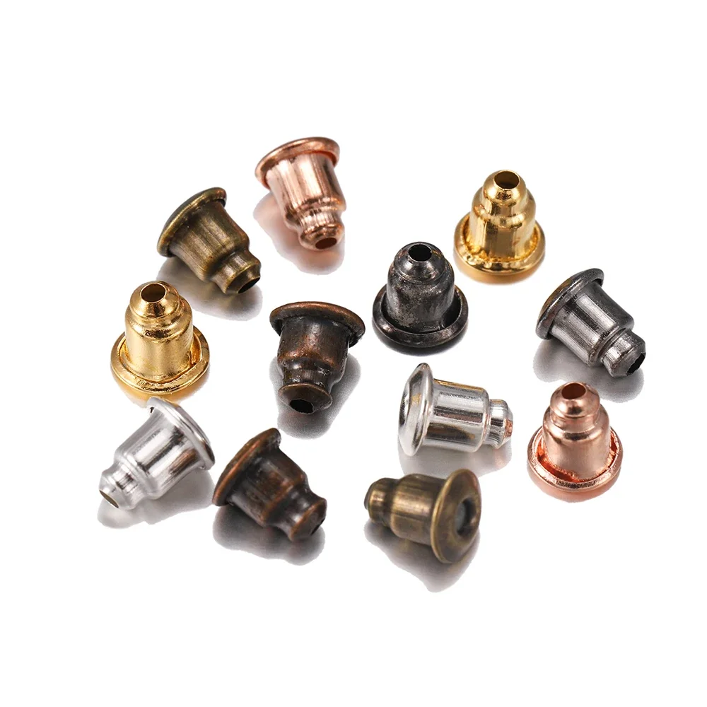 

200pcs/lot Earring Studs Backs Stopper Scrolls Ear Findings DIY Blocked caps Earring Backs Stoppers Ear Accessories Supplies