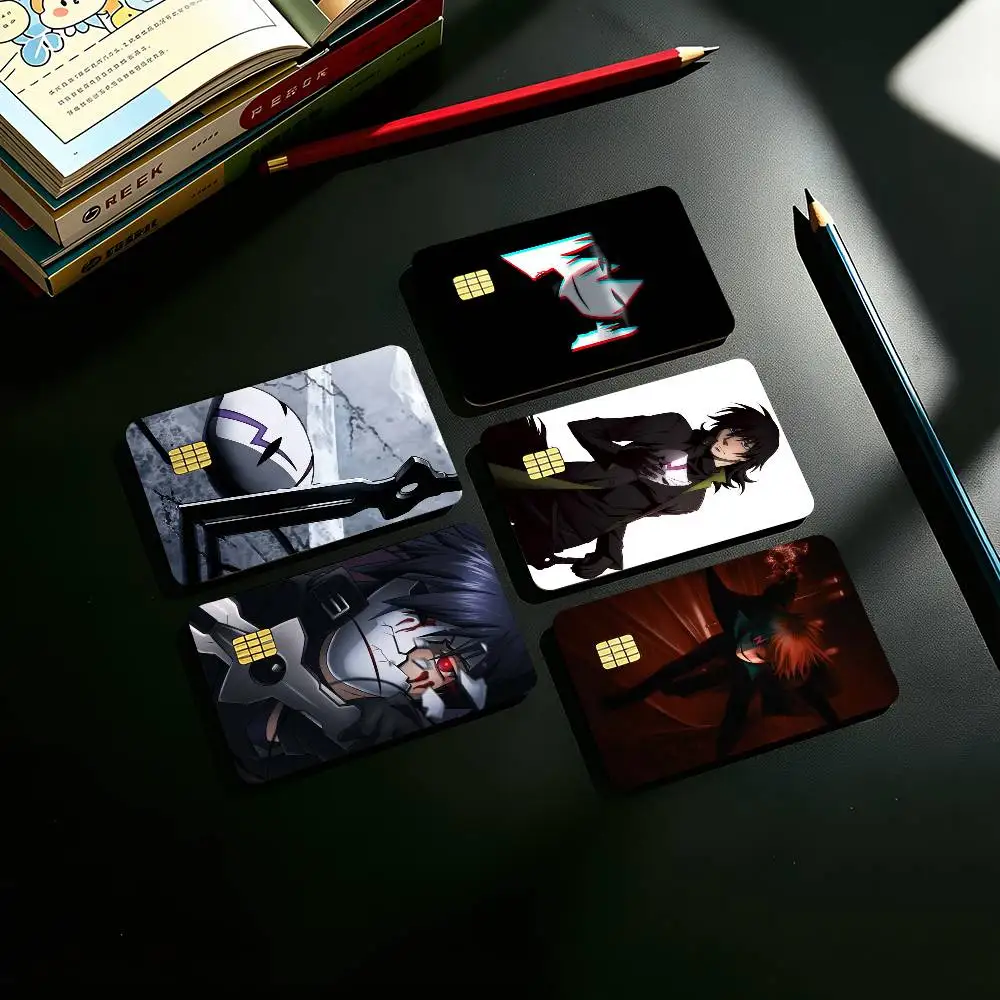 Anime D-Darker than Black Credit Card HD Stickers Small Chip Waterproof Sticker Game Card Decal Gift