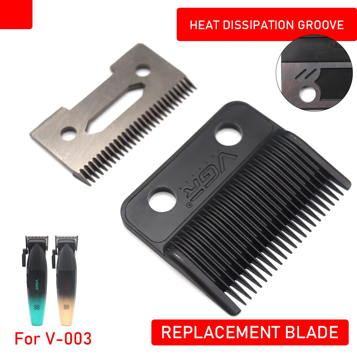 Suitable For VGR-003 Professional Hair Clipper Replacement Original DLC Blades Accessories