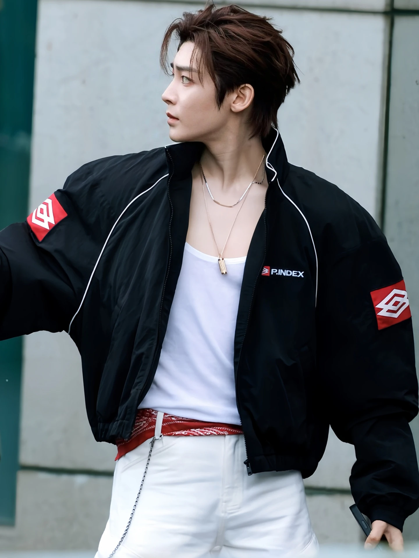 American Style Autumn Winter Nylon Pad Shoulder Stand Collar Sports Jacket Coat for Men And Women Short Length Long Sleeve