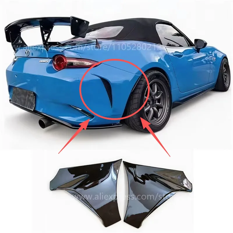 Carbon Fiber Rear Ventilation Opening, Sporty Side Cheeks, Rear Bumper, Wide Body Exterior Modification for Mazda MX-5 ND/NC