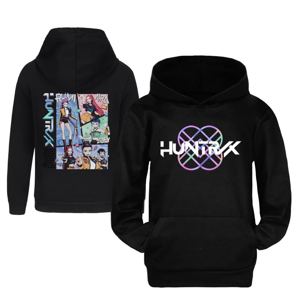 

Kpop Demon Hunters толстовка с капюшоном для девочек Mira Rumi Zoey Huntrix толстовка для мальчиков пуловер в стиле Харадзюку топы детская толстовка подарок для фанатов