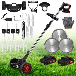 Electric Lawn Mower Cordless Grass Trimmer 21V 1300mAh Rechargeable Battery Fast Charger Power Electric Lawn Mower Garden Tools