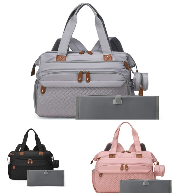 

Портативная большая сумка для мамы с функцией двойного рюкзака — большая вместительная сумка для беременных для детских предметов первой необходимости и хранения подгузников