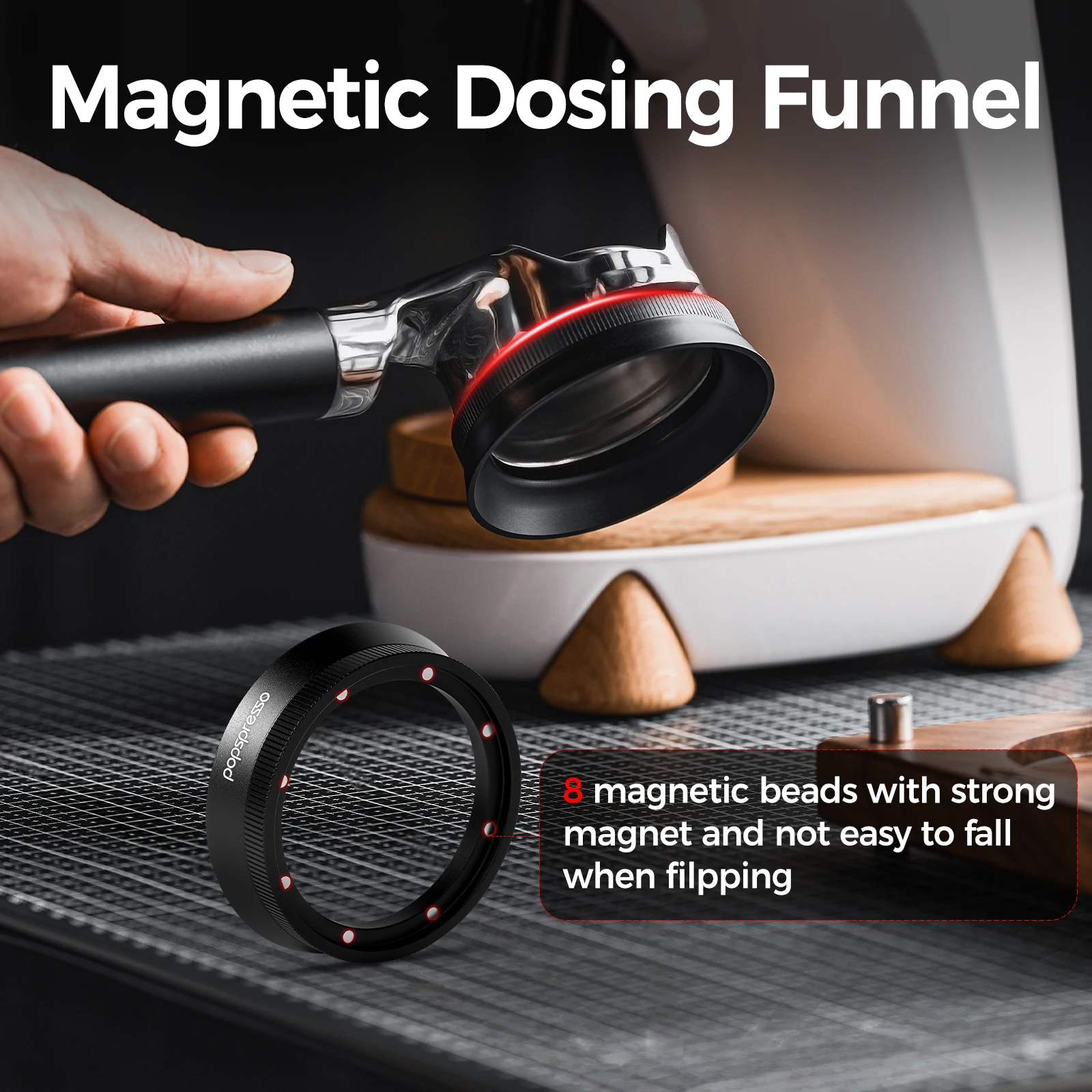 Popspresso V3 Magnetic Espress - Dosing Funnel Ring review and price
