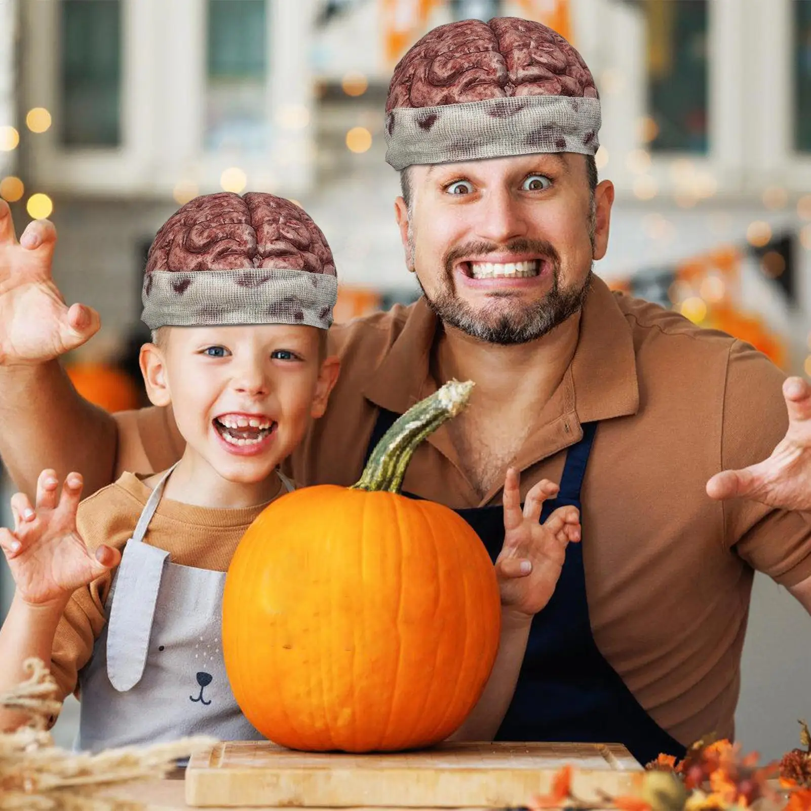 

Шляпа в форме мозга, забавные шапки-бини с 3D дизайном ужасов, аксессуар для костюма для женщин и взрослых, реквизит для фотосессии, комедия, сценическое выступление