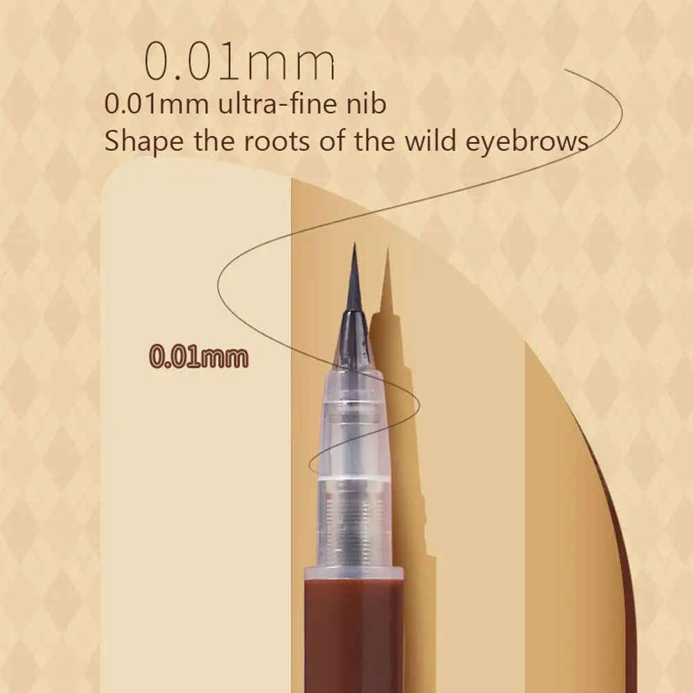 Drozd 0.01MM Eyeliner długopis kobiety leżący jedwabnik długopis długotrwały płynny ołówek do brwi pióro do brwi przybory do makijażu ołówek do tatuażu