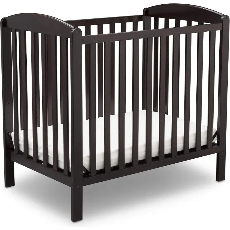 

Mini Convertible Crib with Mattress Can Be Converted From To Double Bed Headboard,