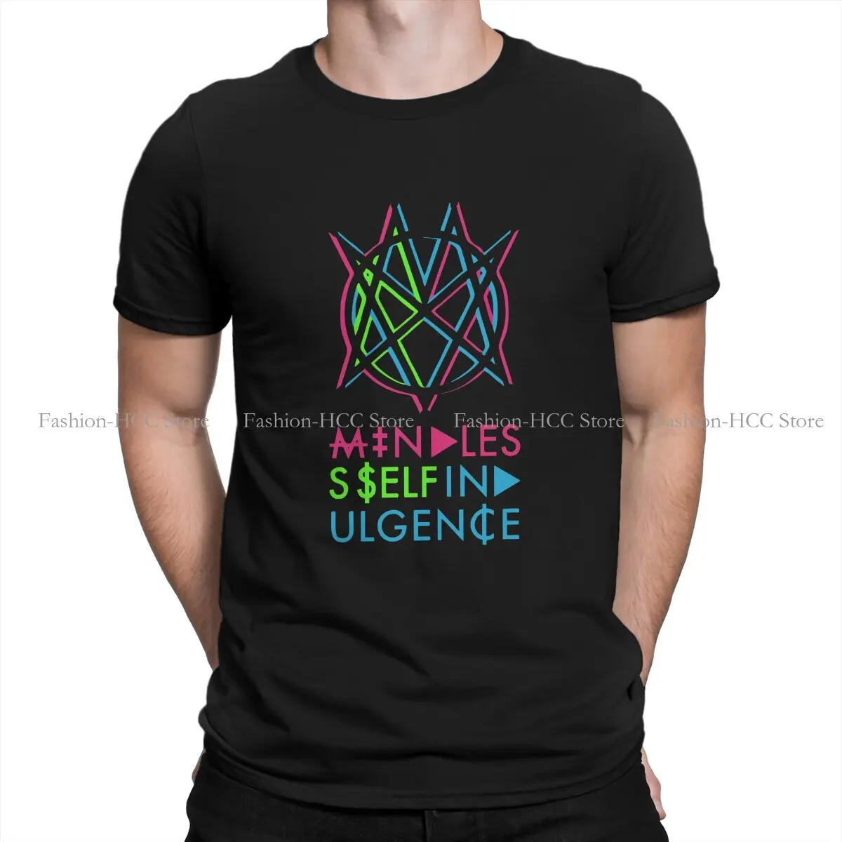 Sign Mindless Self Indulgence T Shirt Gothic O-Neck TShirt Harajuku Short Sleeve Polyester