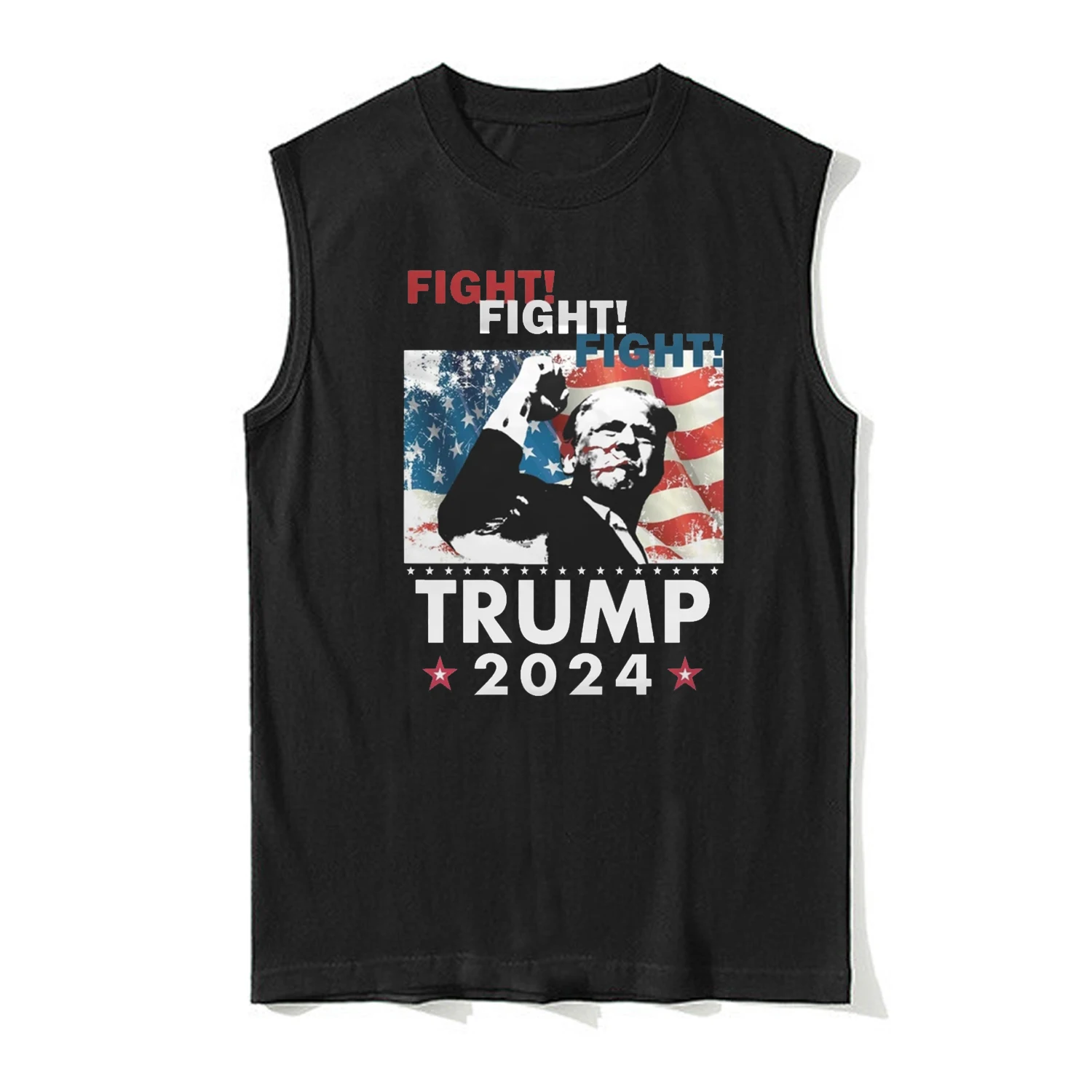 

Election Rally Fight Fight Fight! Trump 2024 Tank Top 100% Cotton O-Neck Vests Casual Mens Sleeveless T-shirt Fashion Streetwear